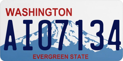 WA license plate AIO7134