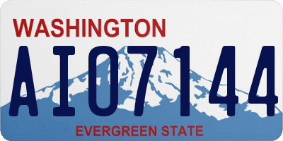 WA license plate AIO7144