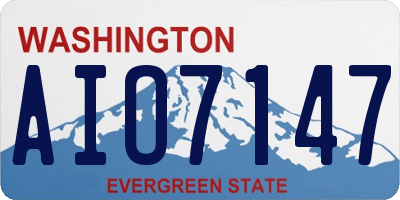 WA license plate AIO7147
