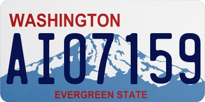 WA license plate AIO7159