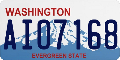 WA license plate AIO7168