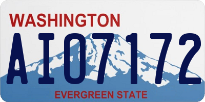 WA license plate AIO7172