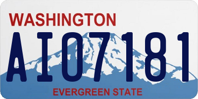 WA license plate AIO7181