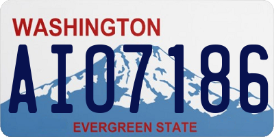 WA license plate AIO7186