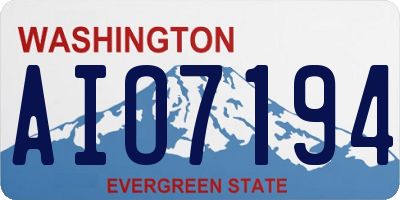 WA license plate AIO7194