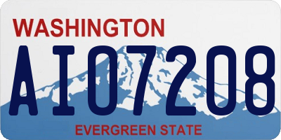 WA license plate AIO7208