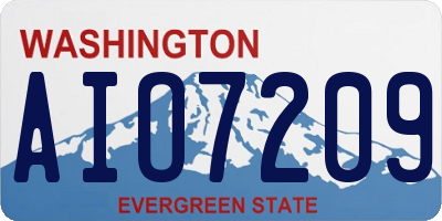 WA license plate AIO7209