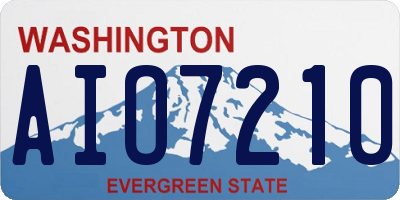 WA license plate AIO7210