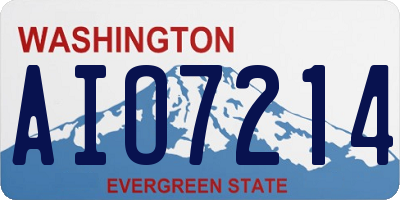 WA license plate AIO7214