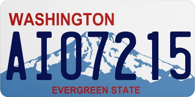 WA license plate AIO7215