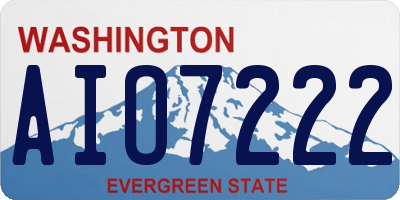 WA license plate AIO7222