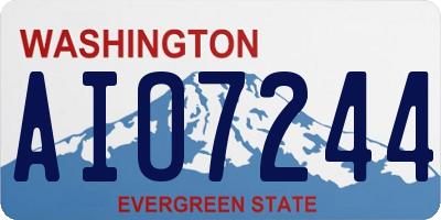 WA license plate AIO7244