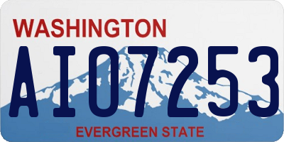 WA license plate AIO7253