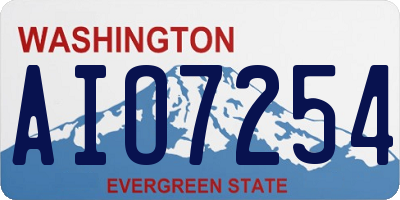 WA license plate AIO7254