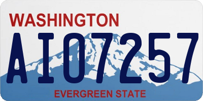 WA license plate AIO7257