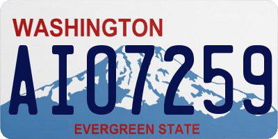 WA license plate AIO7259