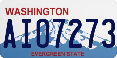 WA license plate AIO7273