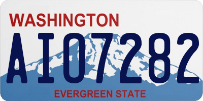WA license plate AIO7282