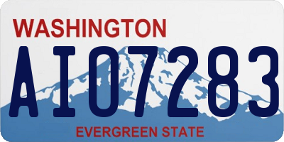 WA license plate AIO7283