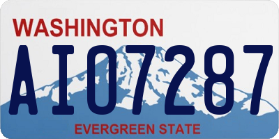 WA license plate AIO7287