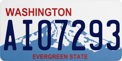 WA license plate AIO7293