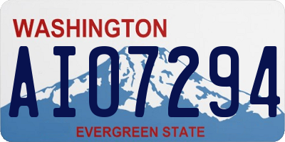 WA license plate AIO7294