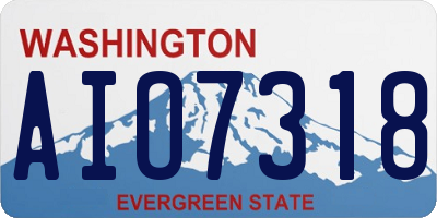 WA license plate AIO7318
