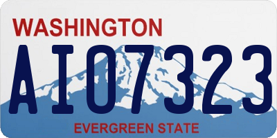 WA license plate AIO7323