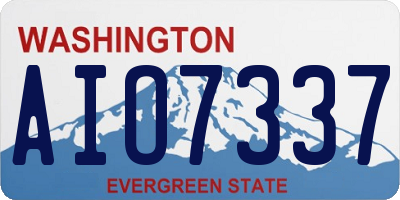 WA license plate AIO7337