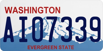 WA license plate AIO7339