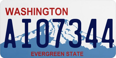 WA license plate AIO7344