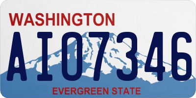 WA license plate AIO7346