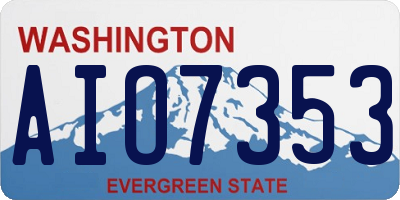 WA license plate AIO7353
