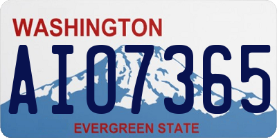 WA license plate AIO7365