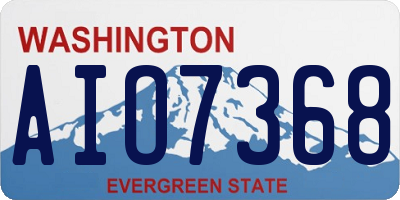 WA license plate AIO7368