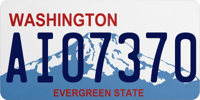 WA license plate AIO7370