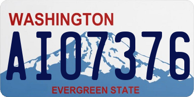 WA license plate AIO7376