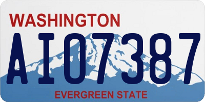 WA license plate AIO7387