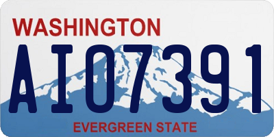 WA license plate AIO7391