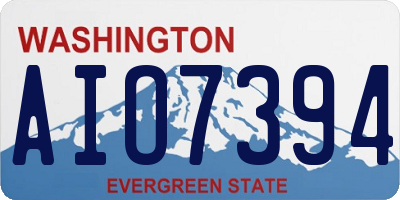 WA license plate AIO7394