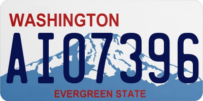 WA license plate AIO7396