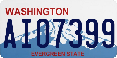 WA license plate AIO7399