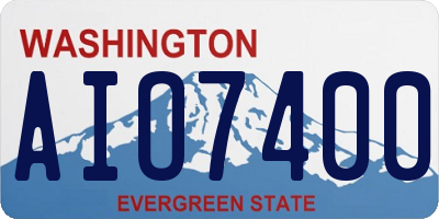 WA license plate AIO7400