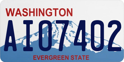WA license plate AIO7402