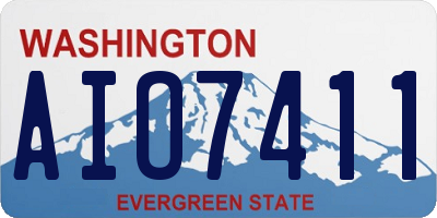 WA license plate AIO7411