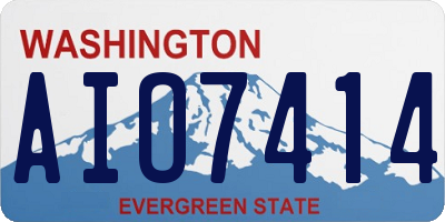 WA license plate AIO7414