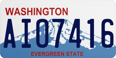 WA license plate AIO7416