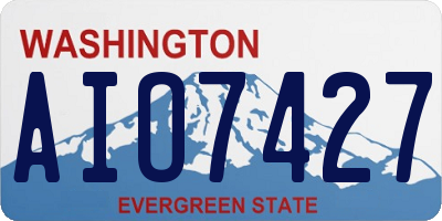 WA license plate AIO7427