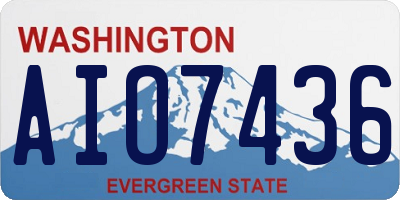 WA license plate AIO7436