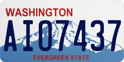 WA license plate AIO7437
